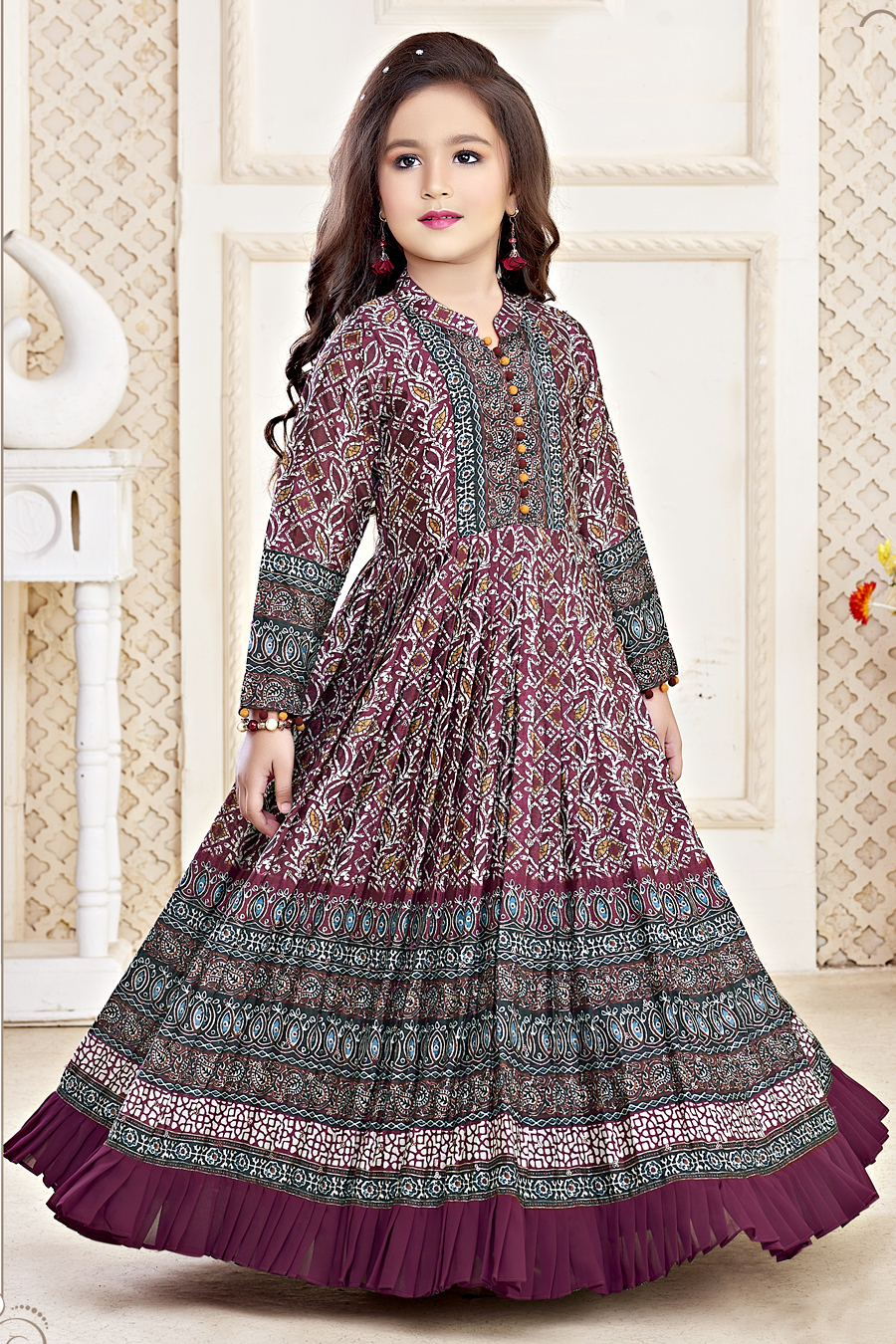 Long churidar for on sale girls