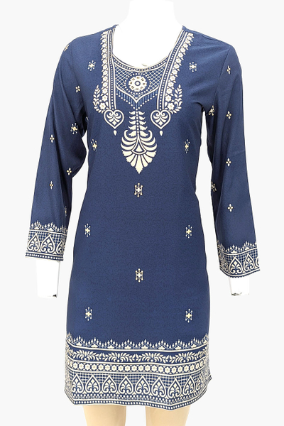 Phagun Women's Cotton Bollywood Kurti – Sleeveless Ethnic Tunic Dress, Soft & Comfortable, 46" Length